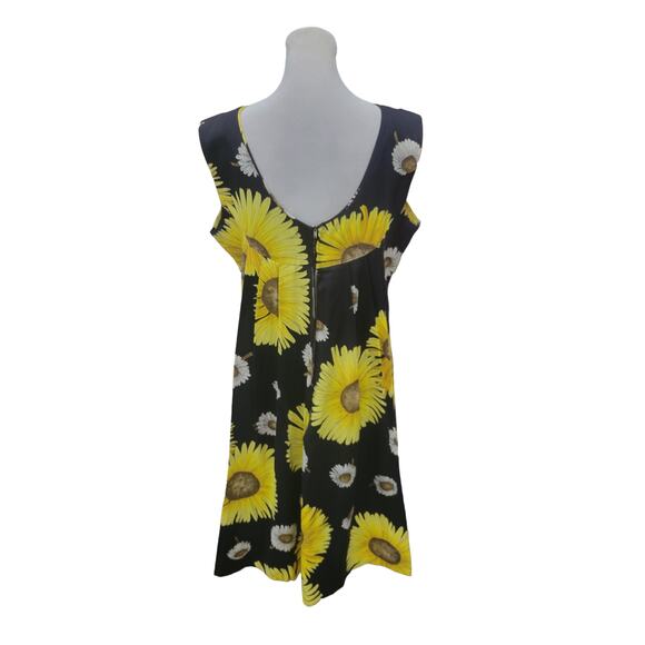 Vintage Rhapsody Sunflower Dress‎ Women’s Medium Yellow Sleeveless Knee Length - Picture 9 of 15
